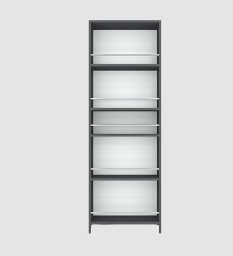 Image of SPECIALITY PANELS Kitchen Cabinet with 5 Open Shelves | Crockery Storage Cabinet | Space Organizer | Termites Resistance | Free Standing Wooden Cupboard for Kitchen Office Home | Dark Grey Finish