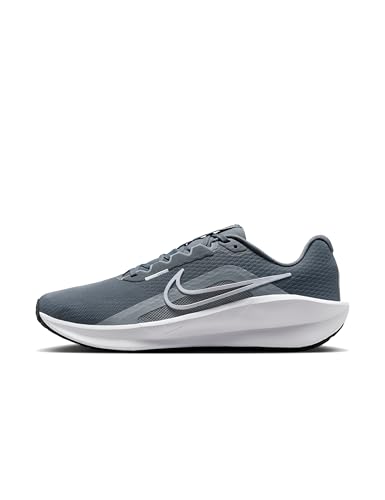 NIKE Downshifter 13, Sneaker Hombre, Cool Grey/White-Wolf Grey-Pure Platinum, 40.5 EU