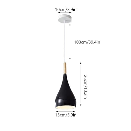 Lampe à suspension colorée jaune avec douille E27 à tête unique
