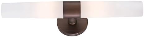 GEORGE KOVACS P5042-647B Saber Vanity Bath Light, 2-Light, 120 Total Watts, 4.75-in H x 20-in W, Painted Copper Bronze Patina