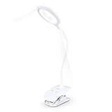 ENERG クリップライト コードレス LEDブックライト デスクスタンド PSE認証済み 大容量3200mAh 2025年進化モデル TYPE C充電式 360度回転 タッチ式三段階調光 USB充電 電気スタンド Web会議面接 PC作業 仕事 寝室 卓上 防災グッズ ドレッサー 読書 哺乳 譜面 災害時ライト 3段階色温度（暖色 昼色 白色）3段階光度調節可 T12-EN139R ホワイト