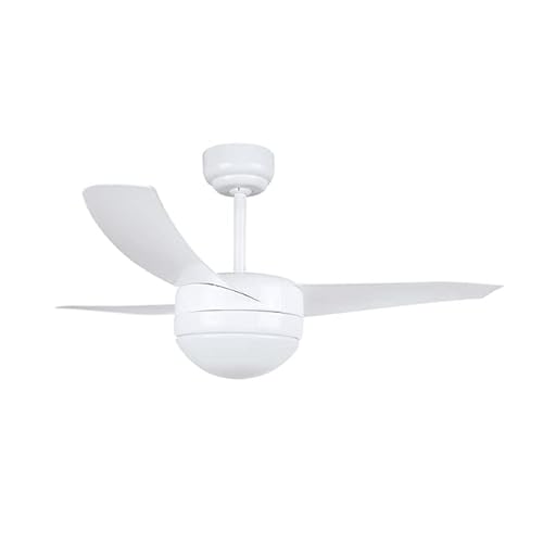 Suinga Ventilador de techo con mando a distancia y luz, 3 palas, 105 cm de diámetro, potencia de 60 W y 3 velocidades, blanco.