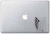 Howeall Freedom Wings Vinyl Decal Sticker Skin for MacBook Laptop in black.