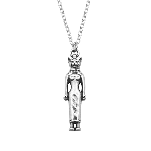 SanLan 古代エジプト神バステットの保護護符ネックレス, 金属, 不明