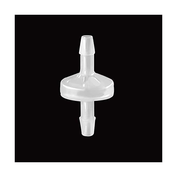 ANPTGHT One Way Check Valve 1/8"(3MM) Hose Barb Non Return Ozone Resistance Plastic Valve for
