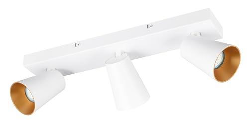 Foco de pared Trio Leuchten Mancha SHARP con elegante acabado dorado 2