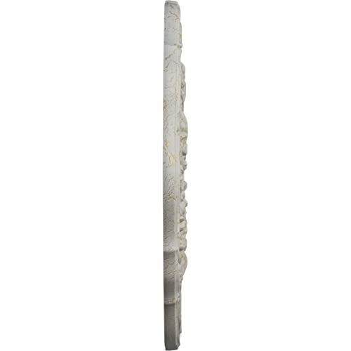 Image of Ekena Millwork CM22CNPCC 22 OD x 1 1 /2 P Cornelia Ceiling Medallion (fits Canopies up to 4 inch), Pot of Cream Crackle
