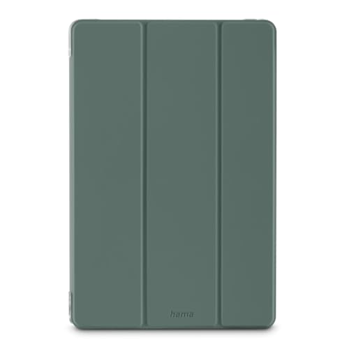 Hama Fold Clear Coque pour Samsung Galaxy Tab A9+ 11" - Housse Fonction Chevalet, Protection Fermeture Magnétique, Dos Transparent - Vert