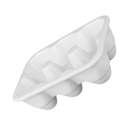 HOOTNEE 6グリッド線陶製 格エッグトレイ 冷蔵庫用卵収納ボックス スペー