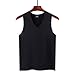 V Neck Sleeveless Shirt Mens Tank Top Slim Fit Stretch Gym Workout Muscle Tee Casual Summer Shirt for Teen Boys Black