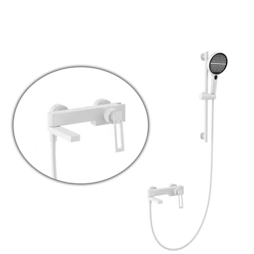Robinet de baignoire mural blanc pivotant pour optimiser l'espace de votre bain - 7