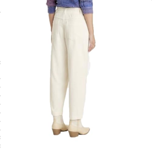 Knox Rose Women's Mid-Rise Tapered Fit Cargo Pants - (US, Alpha, Large, Regular, Regular, Egret Off-White)2