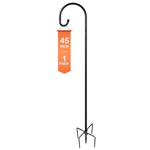 Image of Ottsuls Shepherd-Hooks Adjustable for Bird-Feeder Lantern Plant-Hook Garden-Stake - Plant Stand Hanger for Outdoor Flower Basket, Bird Feeder Hanger Weddings Decor