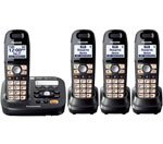 Panasonic KX-TG6592T + 2 KX-TGA659T - 4 Handset Cordless Telephone System 1.9GHz DECT 6.0