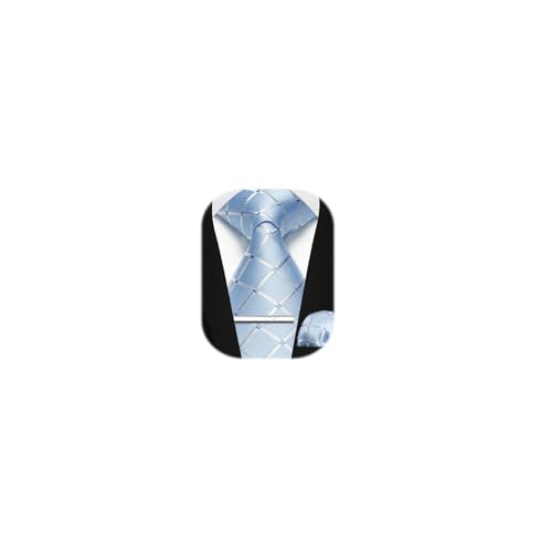 Image of Enlision Ties for Men Plaid Stripe Tie Handkerchief Woven Classic Formal Necktie Pocket Square Clip Set