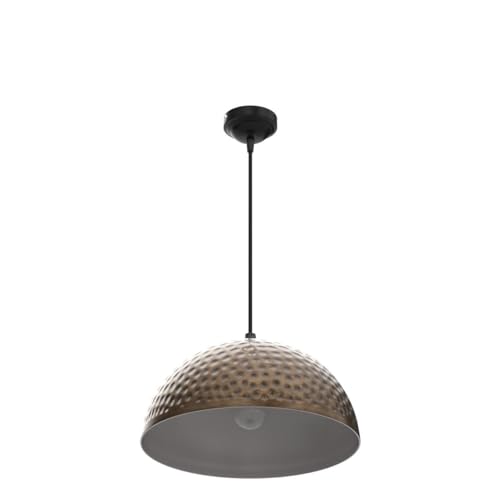 Image of Homesake Antique Copper Hammered Pendant, Hanging Lamp, 8 inch