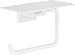 Produktbild hansgrohe Toilettenpapierhalter AddStoris, Klopapierhalter mit Ablage, Mattweiß