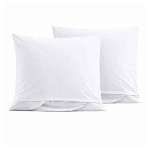 KH-Haushaltshandel 2er Pg. Kopfkissenbezug 80x80cm Kochfest, Hotelverschluß, weiß, Linon, 95 Grad Wäsche, Kissenhülle 100% Baumwolle