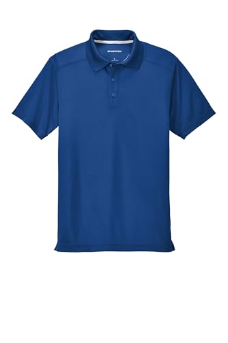 SPORT-TEK Women's PosiCharge Micro-Mesh Polo | Ladies Short Sleeve Collared Shirt, Slim Fit Top for Work, Golf & Tennis True Royal