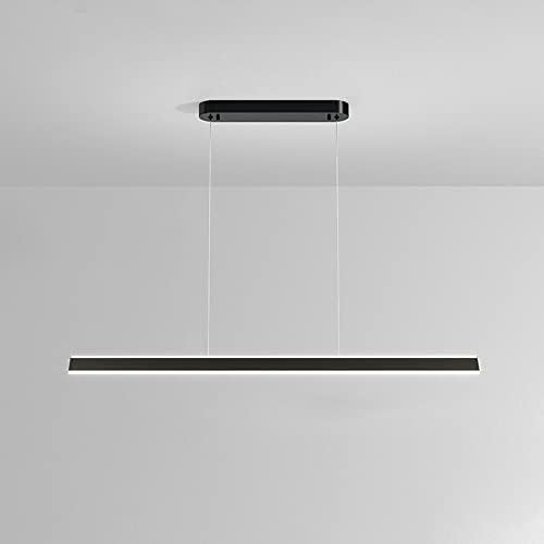 Suspensions Linéaires à LED 150CM, lustre moderne en aluminium noir