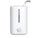 Greheywos Humidificadores de llenado superior para dormitorio, tanque de 4.5 L para habitación grande, difusor de aceite, humidificador de aire silencioso de 20 dB para el hogar, guardería y plantas