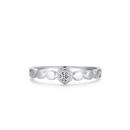 Bague solitaire zircone cubique en argent massif à porter au quotidien pour briller