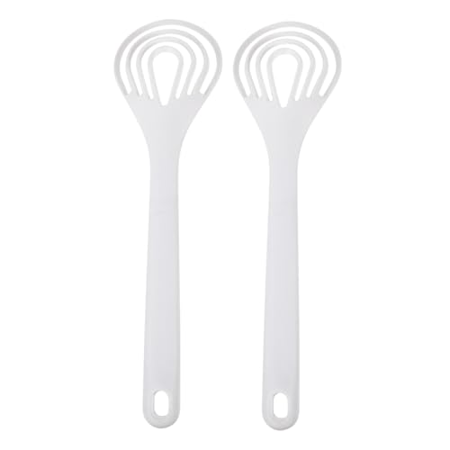 QUMIIRITY 2個 手動卵ミキサー 軽量人間工学設計 プラスチック製 泡立て器 生地混ぜ器 ベーキング用品 キッチン用実 再利用可能 ランダムカラー