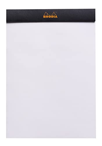 Rhodia 160009C - Packung mit 10 Notizblöcken No.16, DIN A5 80 Blätter blanko 80g, Schwarz, 1 Pack