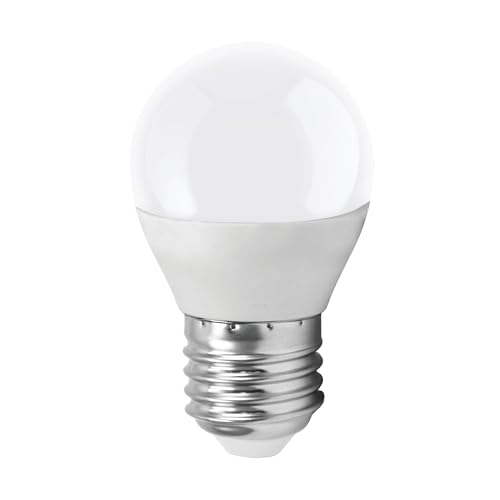 EGLO LED E27 Lampe, Glühbirne, Lampe, 5 Watt (entspricht 40 Watt), 470 Lumen, neutralweiß, 4000 Kelvin, Leuchtmittel, Glühlampe G45, Ø 4,7 cm