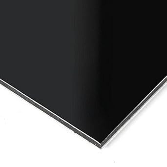 Aluminum Composite Panel - Lightweight Black 24" x 60" – 1/8" Thick ACM Panel for Signage, Indoor/Outdoor Use, Wall Cladding & Architecture, Weather-Resistant ACM Board