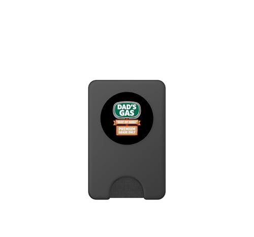 PopSockets PopWallet para MagSafe con diseño Dad Gas Silently de silicona negra 2