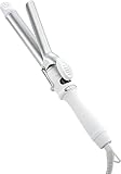 SALONIA サロニア セラミック カール ヘアアイロン コテ 25mm 海外対応 SL-008SW ホワイト 【Amazon.co.jp限定】