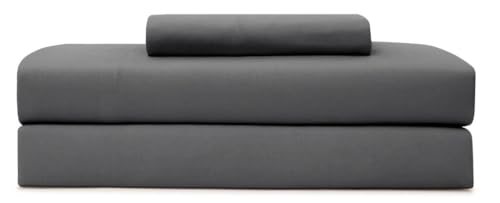 UGG Devon Twin Sheet Set 3-Piece Luxury Ultra Soft Cozy Sheets Deep Pockets Premium Bedding with Pillow Sham Hypoallergenic Machine Washable Lightweight Bed Set for Bedroom (Charcoal, Twin)
