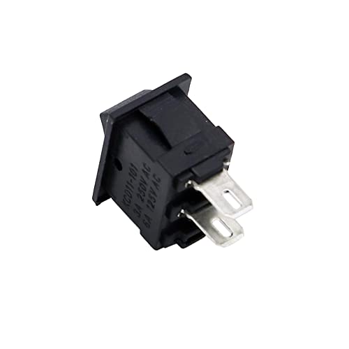 Image of Electronic spices Small Mini Boat Snap-in 2-Pin Plastic On /Off Rocker Switch Button (100psc) (BLACK)