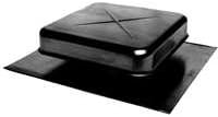 Lomanco 550b Pan Style Static Roof Ventilator, Aluminum, Black, 9" (Pack of 6)