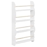 WOLTU Kids Librería Infantil Pared Estantería Frontal de Madera Organizador, Blanco