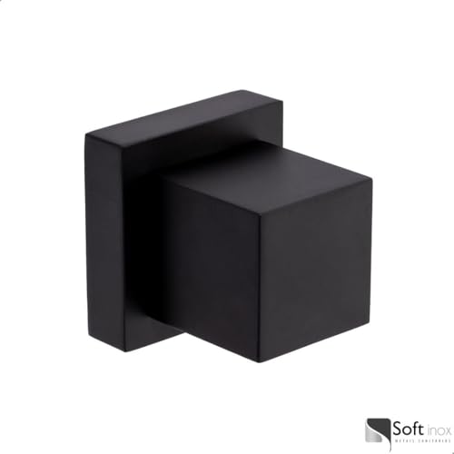 SOFTINOX Kit 10 Acabamentos para Registro Quadrado Black Matte Compatível com Padrão Deca e Outras M