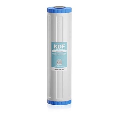 Max Water 20" Housing Water Filter KDF 55 + GAC 20" x 4.5" Heavy Metal Filter Fits 20" Size Filter Housings and BB Systems