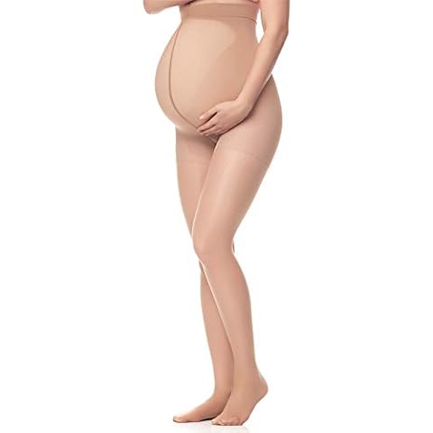 Antie Damen Schwangerschaft Strumpfhose 40 DEN M5109 (Hellnatur, XL) Cover