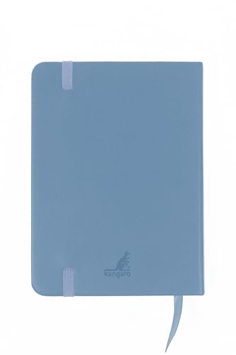 Image of Sketchbook Kangaro A6 Sky Blue PU Hard Cover 80 Sheets 140 g Cream Paper with Elastic Band and Ribbon