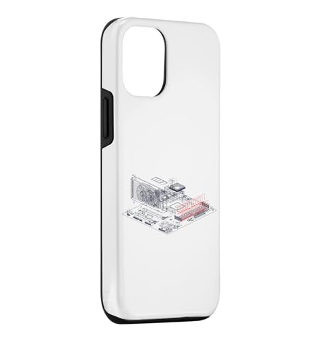 Image of RAM Card Wireframe Computer Motherboard IT Tech Geek Nerd Case for iPhone 12 /12 Pro