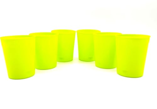 6 Stück Becher 180 ml im Set, Trinkbecher, Farbe limone