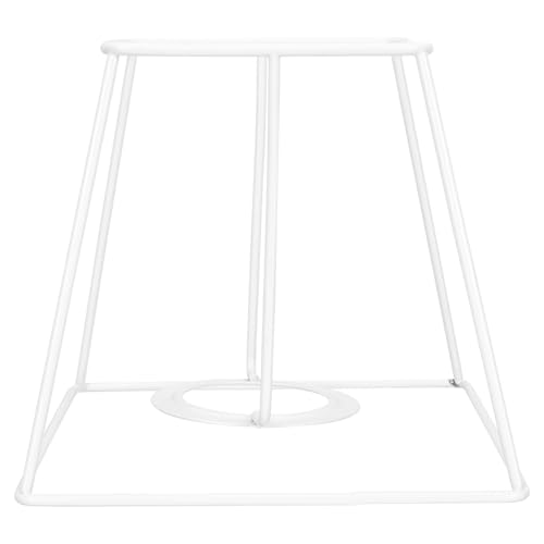 HOMOCONO Telaio per Paralume Fai da Te in Ferro Solido, Supporto Quadrato per Lampada da Tavolo, Struttura Durevole per Paralumi Vintage da Rivestire in Camera da Letto
