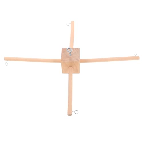 BETOOKY Soporte Base Resistente y Diseño Natural de Madera Beige para Móvil de Guardería para de Habitación Infantil