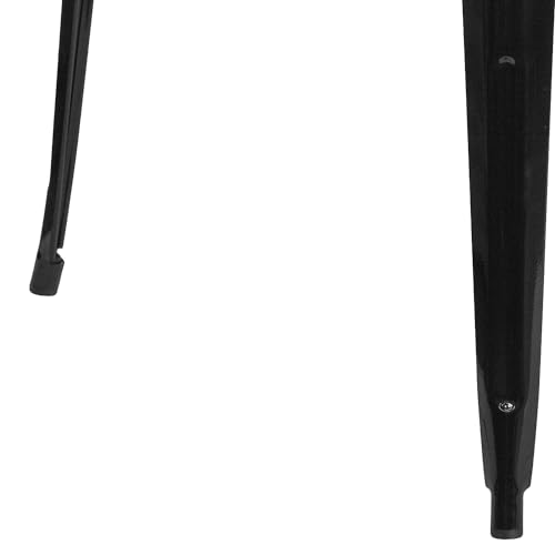 Flash Furniture Nolan Commercial Grade 31.5" Square Black Metal Indoor-Outdoor Bar Height Table