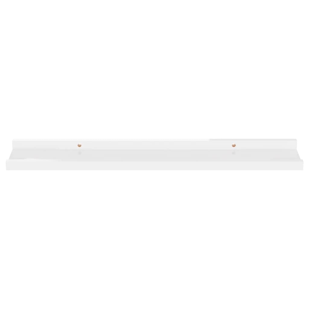 Woonisher Estantes de Pared 4 Unidades Blanco Brillo 60x9x3 cm