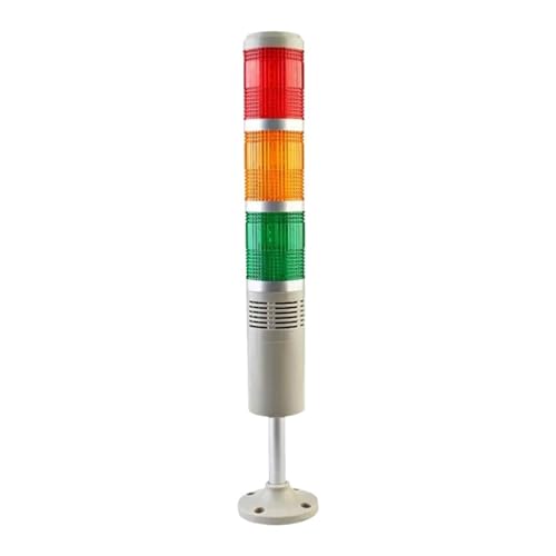 Luz de torre de señal LED de 50mm y tres capas con zumbador industrial de 12V