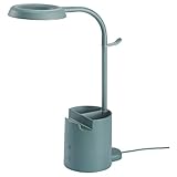 IKEA BRUNBÅGE LED Work lamp, with Storage dimmable/Turquoise