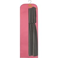 Wedcova Dress Bag | Hanging Garment Bags | Full Length Travel Covers | Wedding Long Clothes Storage Cover with Zipper for Women | 72 Inch (182cm) | Pack of 1 | Pink