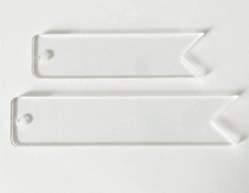 15PCS of Blank Clear Acrylic Name Keychain Accessory, Plexiglass Laser Cut Sheet, DIY Accessory 1/8